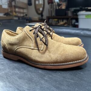 G.H. Bass & Co Dress Shoes Mens 8 M Exeter Oxford Brown Suede Leather - BP